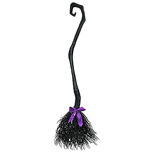 Photo 1 of JOYIN 54.5'' Witch Broom with Ribbons for Kids Halloween Wicked Witches Broomstick, Costume Parties, Photo Booth Accessory, Halloween Decorations
