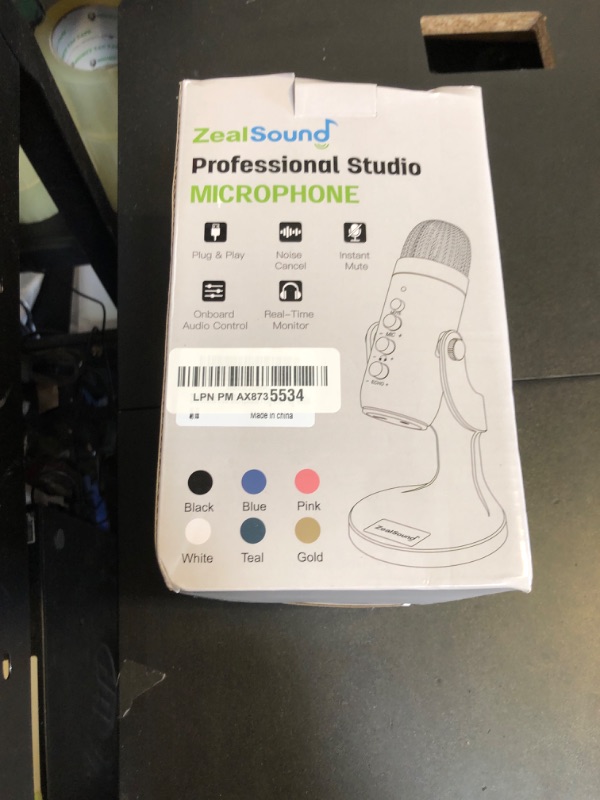 Photo 2 of ZealSound USB Microphone,Quick Mute Noise Cancel for Phone Computer PC PS5,Gaming Microphone with Gain Control,Echo Monitor Volume Adjust for Streaming Vocal Recording ASMR Podcast Video K66 White