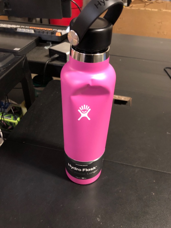 Photo 2 of Hydro Flask 24 oz Standard Mouth Water Bottle with Flex Cap or Flex Straw (bent)