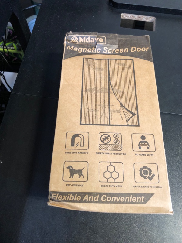 Photo 2 of Magnetic Screen Door, Door Screen Magnetic Closure-Keeps Bugs Out Let Breeze in, Heavy Duty Mesh - Pet and Kid Friendly, Works with Front Doors, Sliding Doors (Fit Door Size 36 x 98 Inch)