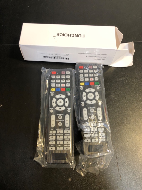 Photo 2 of (Pack of 2) Universal TV Remote for Samsung,LG, Sony, Sharp, Vizio, Philips, Toshiba, Hitachi, Sanyo, JVC, TCL, Hisense, Vestel, Seiki, Insignia, Magnavox, haier, Panasonic All Series TV (FCWN001)