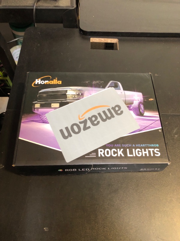 Photo 2 of Honalia LED Rock Lights for Trucks 8 Pods, RGB Rock Lights for UTV with APP Control Music Mode 120 LEDs, Multilcolor Underglow Lights for UTV ATV Four Wheeler RZR Golf Cart Truck Accessories.