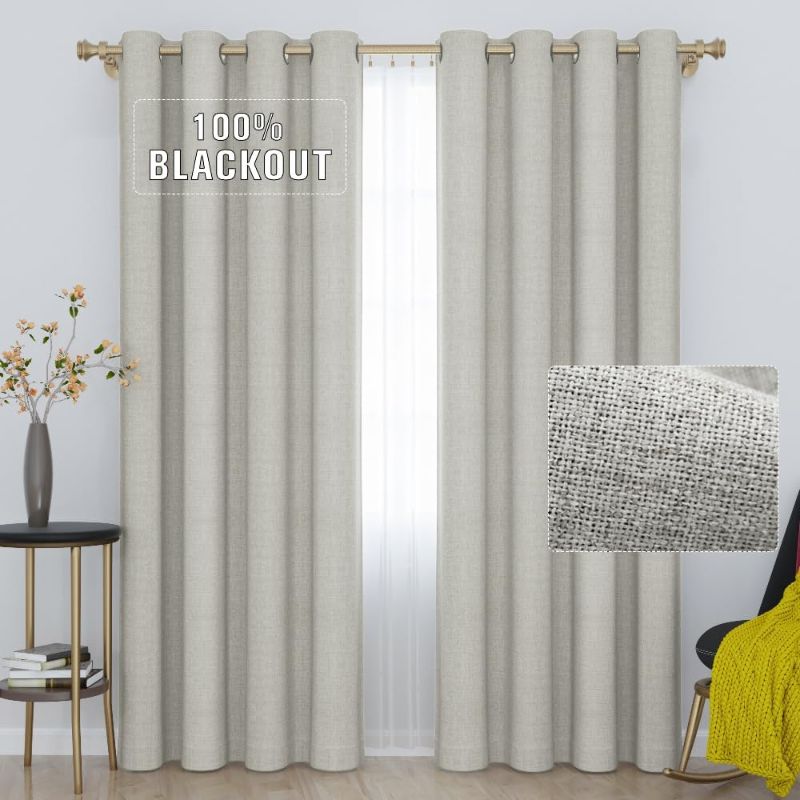 Photo 1 of GRALI Waterproof Linen Textured Patio Curtains