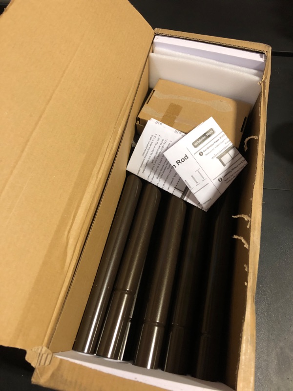 KAMANINA Bronze Curtain Rods for Windows 72 to 144 Inches (612ft), 1