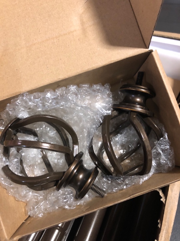 KAMANINA Bronze Curtain Rods for Windows 72 to 144 Inches (612ft), 1