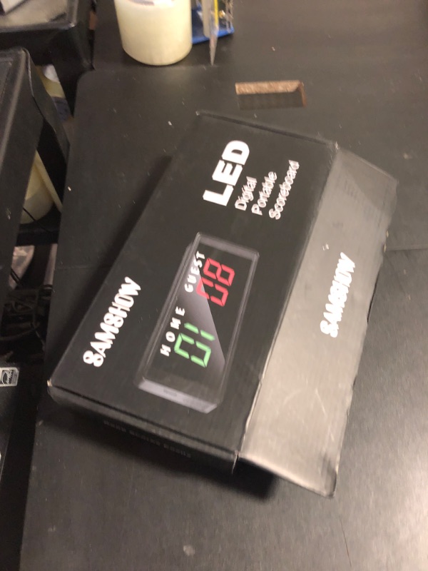 Photo 1 of Portable Electronic Scoreboard LED Digital Score Keeper with Remote,Electric Scoreboard with Countdown/Up Timer & Clock for Corn Hole/ping Pong/Volleyball/Table Tennis Sports, Indoor & Outdoor Games