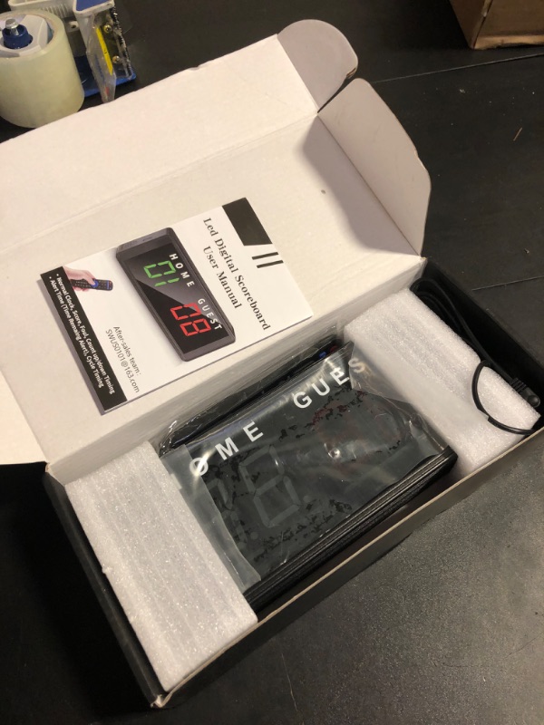 Photo 1 of Portable Electronic Scoreboard LED Digital Score Keeper with Remote,Electric Scoreboard with Countdown/Up Timer & Clock for Corn Hole/ping Pong/Volleyball/Table Tennis Sports, Indoor & Outdoor Games