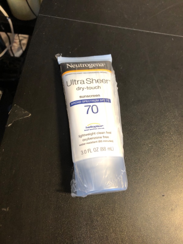 Photo 2 of Neutrogena Ultra Sheer Dry-Touch Water Resistant and Non-Greasy Sunscreen Lotion with Broad Spectrum SPF 70, 3 Fl Oz (Pack of 1)