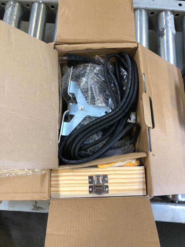 Photo 2 of AVID POWER 6.5 Amp 1.25 HP Compact Router Tools for Woodworking, Fixed Base Wood Router with Trim Router Bits, 6 Variable Speeds, Edge Guide, Roller Guide, Dust Hood (Blue, 65mm)