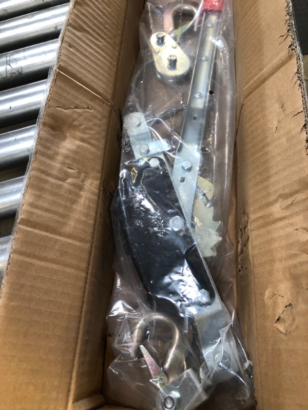 Photo 1 of Come Along Winch,2 Ton Capacity with 12FT Steel Cable,Heavy Duty Come Along Tool with Dual Gears,2 Hooks,Hand Winch Tool for Road Vehicle Recovery and Pulling Tree,Fence Stretcher,Frame 2T