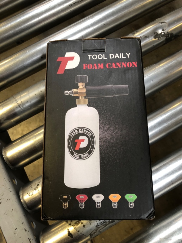 Photo 3 of Tool Daily Foam Cannon with 1/4 Inch Quick Connector, 1 Liter, 5 Pressure Washer Nozzle Tips