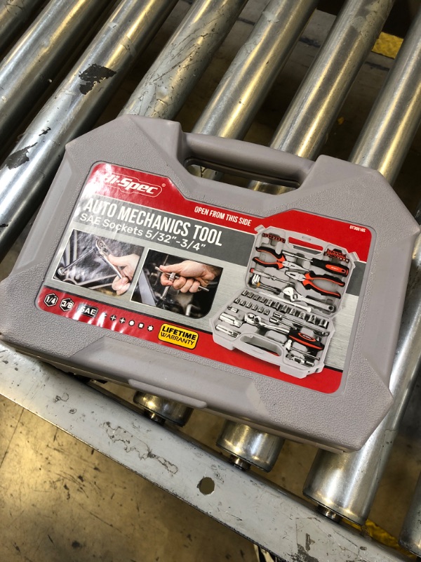 Photo 1 of Hi-Spec Tools 67pc SAE Auto Mechanics Hand Tool Kit Set. Complete Car, Motorcycle, Engine & Garage Repairs with Sockets, Ratchet Wrench, Pliers & More