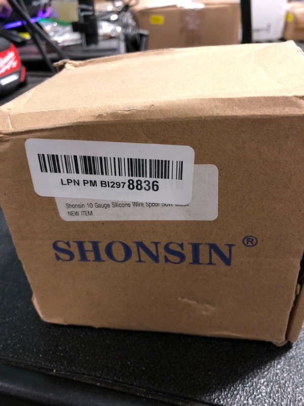 Photo 3 of Shonsin 10 Gauge Silicone Wire Spool 50FT Black, Extremely Flexible 10 AWG Automotive Wire, 1050 * 0.08mm Tinned Stranded Copper (5.3mm2) High Temp 392?/200? Rating 46 Amp 600V