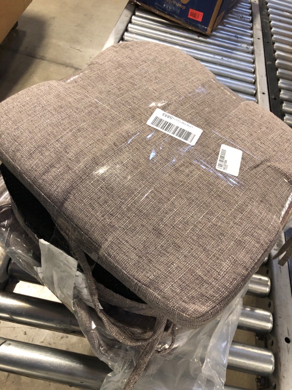 Photo 2 of Wellsin Chair Cushions for Dining Chairs 6 Pack - Kitchen Chair Cushions with Ties and Non-Slip Backing - Dining Chair Pads 16"X16"X2", Khaki