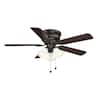 Photo 1 of Clarkston II 44 in. LED Indoor Oil Rubbed Bronze Ceiling Fan with Light Kit