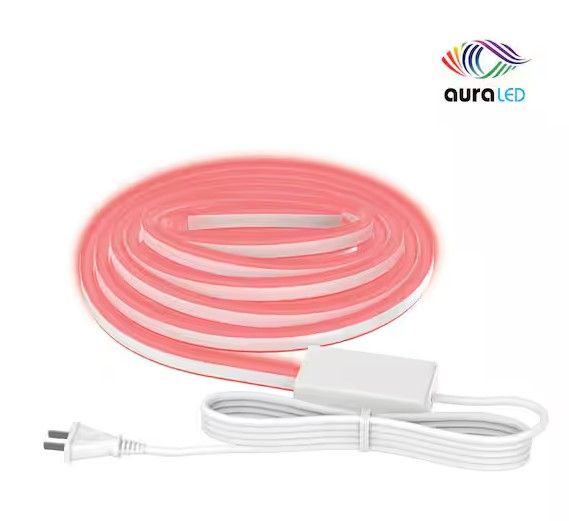 Photo 1 of Aura LED 60-Watt Equivalent Smart Integrated LED Outdoor/Indoor 16 ft. Plug-In Wi-Fi Enabled Color Changing Rope Light

