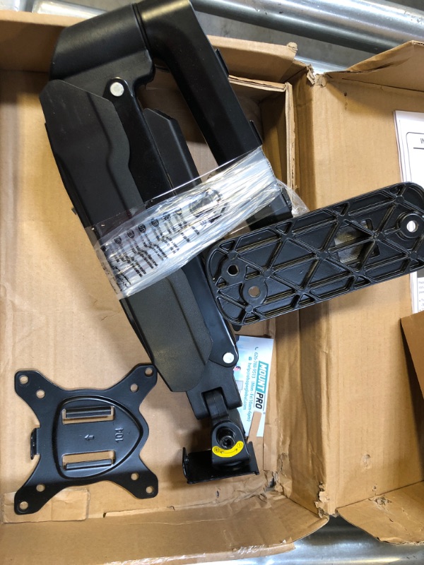 Photo 1 of MOUNT PRO Single Monitor Wall Mount for 13 to 32 Inch Computer Screens, Gas Spring Wall Monitor Arm Holds Up to 17.6lbs, Full Motion Adjustable Wall Monitor Mount, VESA Mount 75x75, 100x100,Black