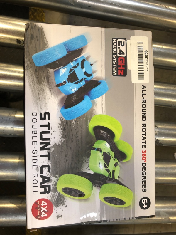 Photo 2 of Remote Control Car Stunt RC Cars, 90 Min Playtime, 2.4Ghz Double Sided 360° Rotating RC Crawler with Headlights, 4WD Off Road Drift RC Race Car Toy for Boys and Girls Aged 6-12 Light Blue