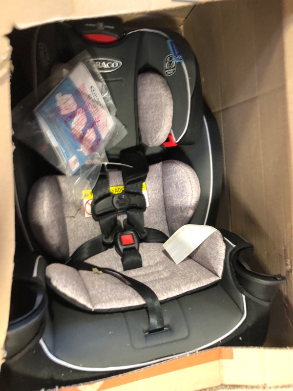 Photo 2 of Graco SlimFit 3-in-1 Convertible Car Seat, Ultra-Space-Saving Design, Darcie, Suitable for Rear and Forward-Facing, Highback Booster Seat with 10-Position Headrest