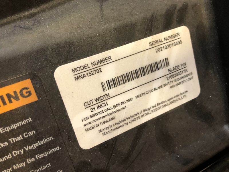 Photo 5 of Murray
21 in. 140 cc Briggs and Stratton Walk Behind Gas Push Lawn Mower with Height Adjustment and with Mulch Bag