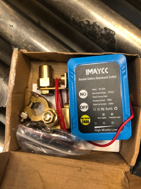 Photo 1 of IMAYCC Kill Switch for Car, Remote Battery Disconnect Switch 12V 240A, Car Battery Kill Switch Anti Theft, Automatic Cut/Shut Off Switch for Auto, RV, ATV,Truck, Boat.