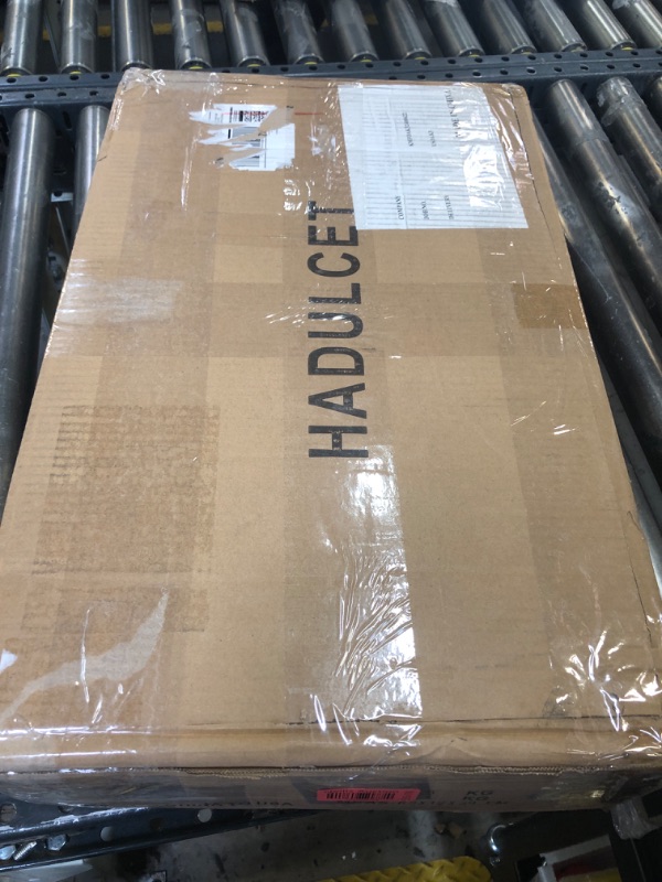 Photo 1 of Hadulcet C Table End Table with Charging Station, Folding C Table, Rolling Tray Table TV Trays, C Shaped Overbed Table, Small Side Table for Small Spaces, Rustic Brown