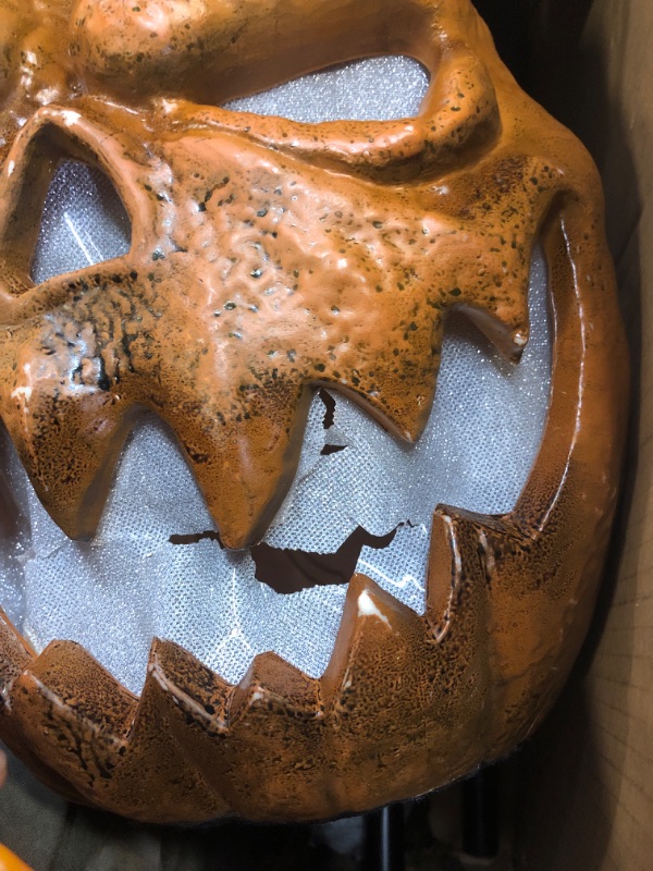 Photo 1 of ELAMAS 72'' Animatronics Pumpkin Halloween Animated Decorations - Sound & Sensor Activated with Creepy Sound, Scary Move, Light Up Eyes, Haunted House Spooky Decor Horror Prop for Indoor/Outdoor, Yard