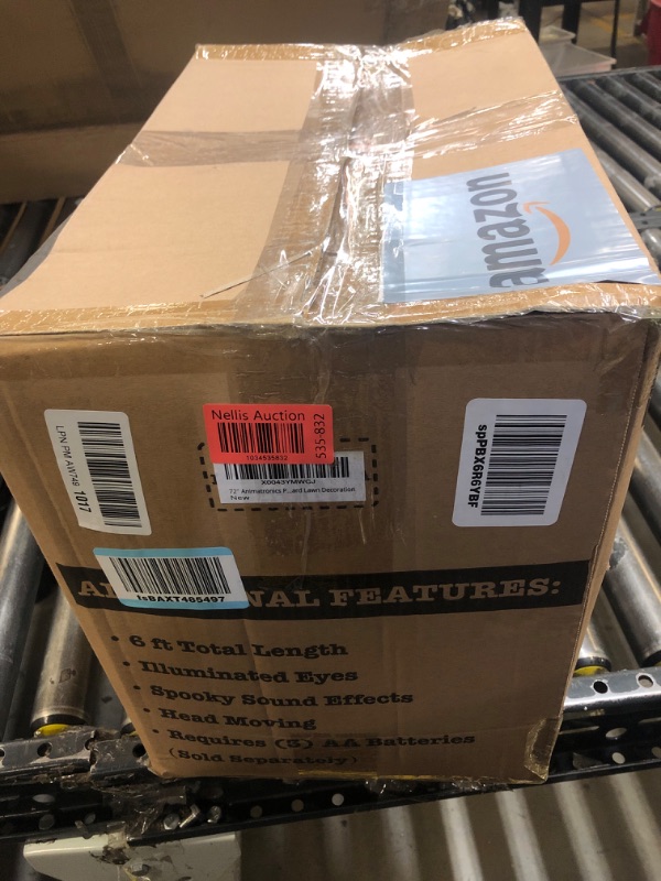 Photo 1 of ELAMAS 72'' Animatronics Pumpkin Halloween Animated Decorations - Sound & Sensor Activated with Creepy Sound, Scary Move, Light Up Eyes, Haunted House Spooky Decor Horror Prop for Indoor/Outdoor, Yard