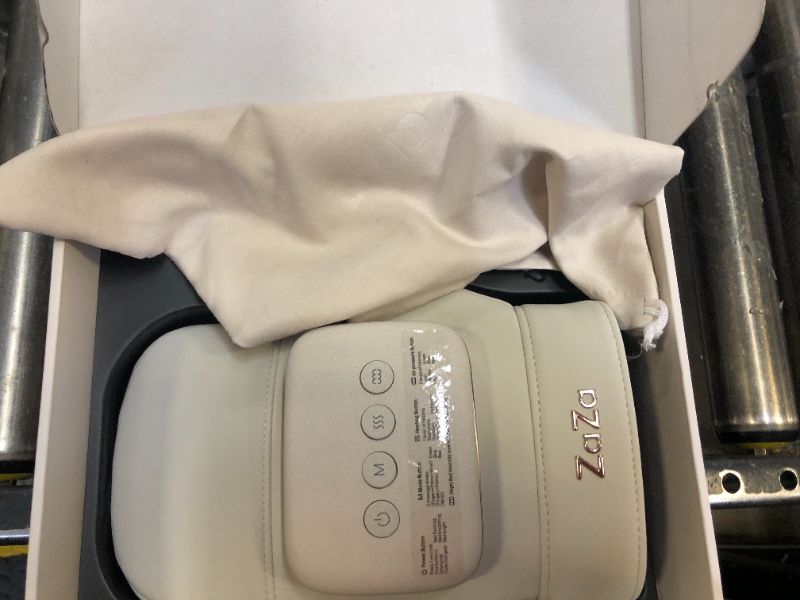 Photo 2 of zaza Electric Hand Massager with Compression,Cordless Glove Massager with Heat,3 Levels Airbags Pressure Therapy for Arthritis,Pain Relief,Carpal Tunnel and Finger Numbness,PU Leather,Beige