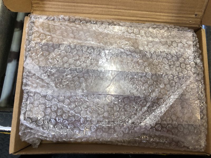 Photo 1 of Marsui 4 Pcs Office Acrylic Name Plate Personalized Blank Custom Nameplate Clear Acrylic Glass Block for Desk Teacher Employees Gifts, 8 x 2.5 Inches