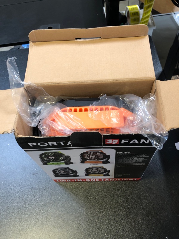 Portable Camping Fan with LED Lantern Cordless Rechargeable Battery