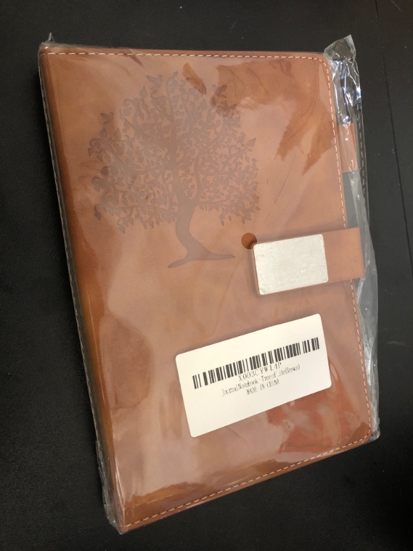 Photo 1 of BUYELOHU Journal Notebook with Magnetic Closure, Medium 5.8"x8.7",196 Pages Hardcover, Thick Leather Journals for Women, College Ruled Notebooks for Work, School - Tree of Life (Brown)
