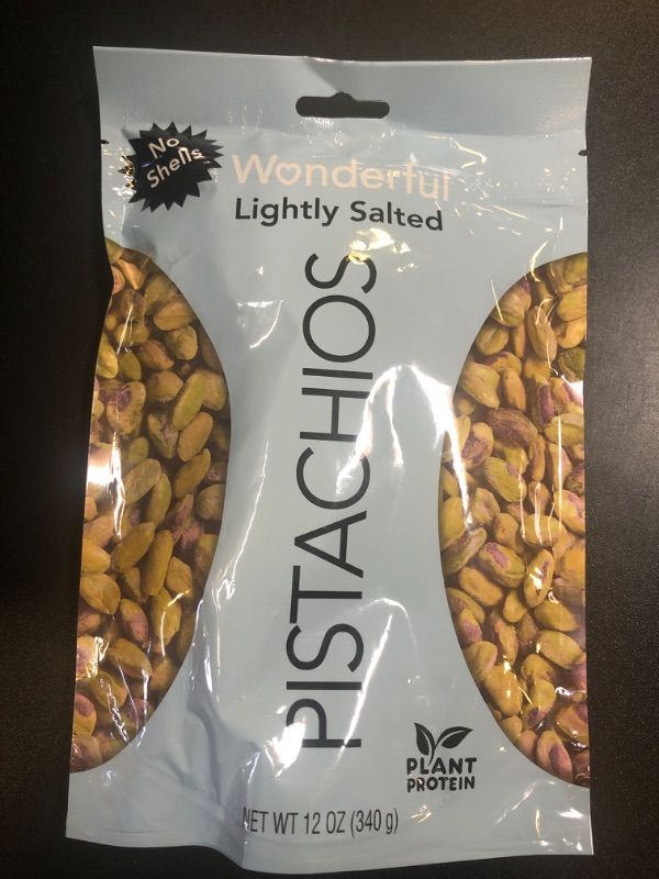 Photo 3 of Wonderful Pistachios No Shells, Lightly Salted Nuts, 12 Ounce Resealable Bag, Protein Snacks, Gluten Free, Healthy Snack Lightly Salted 12 Ounce (Pack of 1) (BB 13MAY2025)