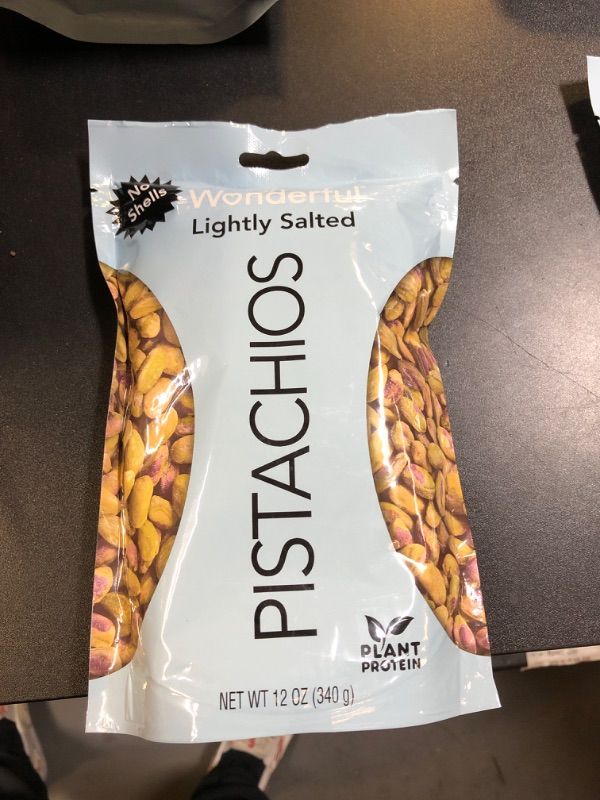 Photo 2 of Wonderful Pistachios No Shells, Lightly Salted Nuts, 12 Ounce Resealable Bag, Protein Snacks, Gluten Free, Healthy Snack Lightly Salted 12 Ounce (Pack of 1) EXP MAY 2025