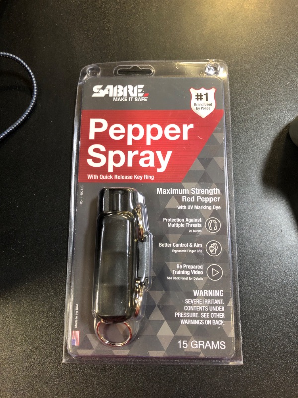 Photo 2 of 3-In-1 Key Case Pepper Spray W/ Quick Release Key Ring (Sabre)