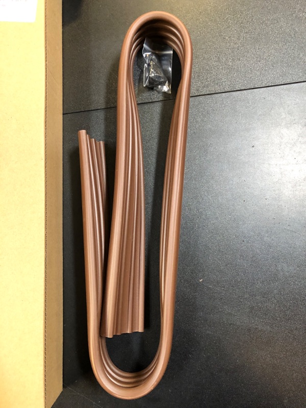 Photo 2 of Door Draft Stopper, Cuttable Draft Stopper for Bottom of Door, Strong Adhesive Door Sweeps for Exterior Doors 39” Length (Brown)