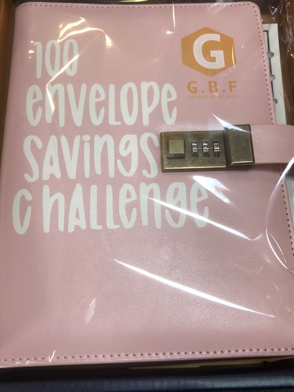 Photo 2 of 100 Envelope Challenge - 100 Envelopes Money Saving Challenge - 100 Envelope Challenge Binder - Easy and Fun Way to Save $5,050 - Savings Challenges Budget Book Binder with Cash Envelopes (Pink)