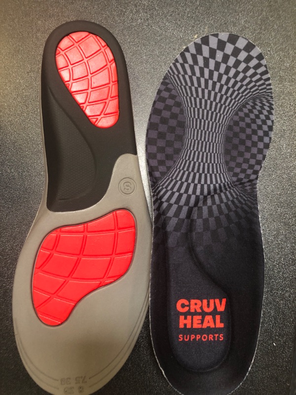 Photo 2 of (New) Work Orthotic Insoles - Anti Fatigue Medium Arch Support Shoe Insert Men Women - for Plantar Fasciitis Flat Feet Leg - Relieve Foot Pain - Work Boot Insoles for Standing All Day (S, Gray)