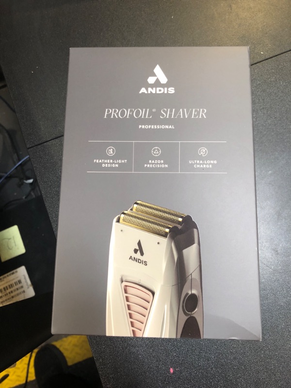 Photo 2 of Andis TS-1 17235 Pro Foil Lithium Titanium Foil Shaver, Cord/Cordless, Smooth Shaving Cordless Shaver with Charger, Gray