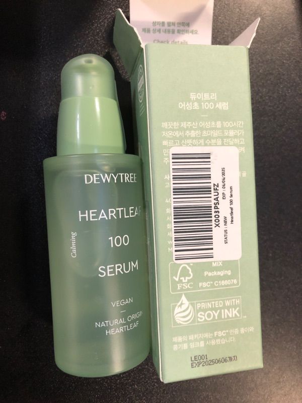 Photo 2 of DEWYTREE Heartleaf 100 Vegan Glow Serum | Dark Spot Corrector Daily Face Serum for Glowing Skin | Hydrating Moisturizer Serum for Face and All Skin Types | Fine Lines and Wrinkles Serum (1.35 fl oz)