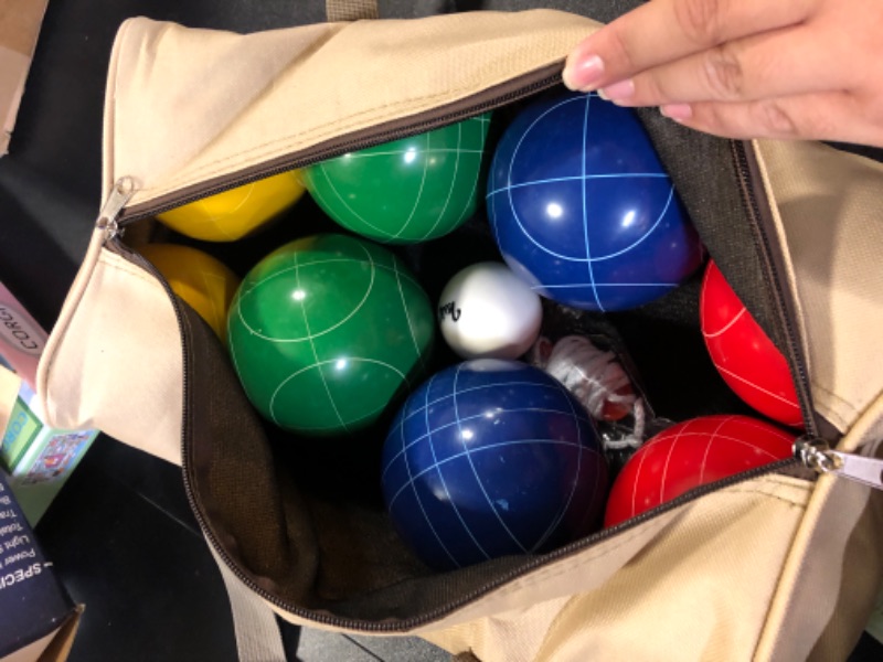 Photo 2 of 100mm Bocce Ball Set Regulation Size and Weight with 8 Resin Bochie Balls