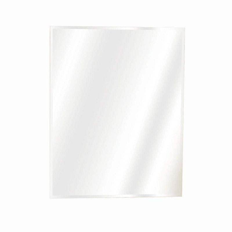 Photo 1 of 16 in. W X 20 in. H Rectangular Recessed or Surface Mount Frameless Beveled Mirror Medicine Cabinet
