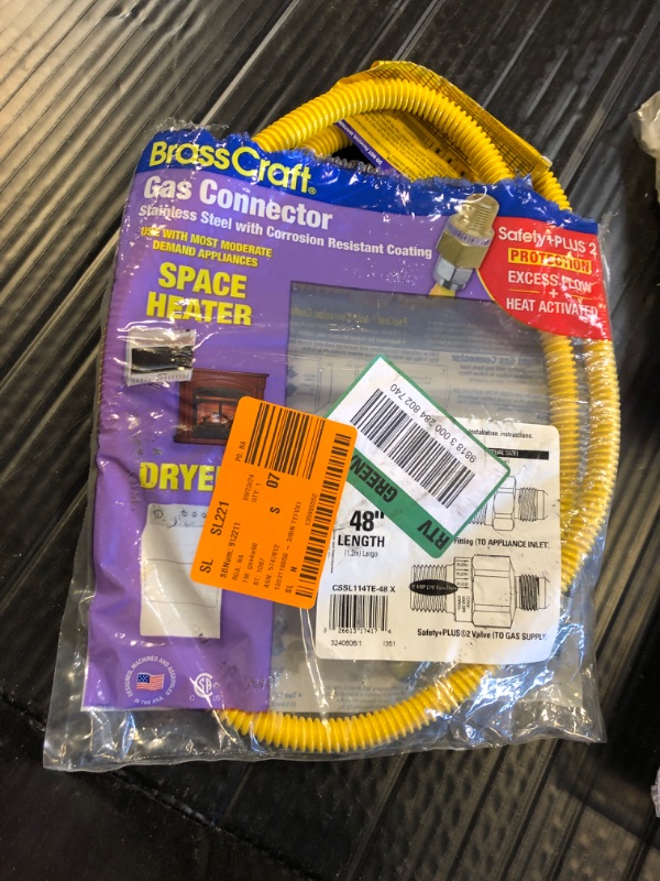 Photo 2 of 1/2 in. MIP x 1/2 in. MIP x 48 in. Gas Connector (3/8 in. O.D.) with Safety+Plus2 Thermal Excess Flow Valve (28,300 BTU)