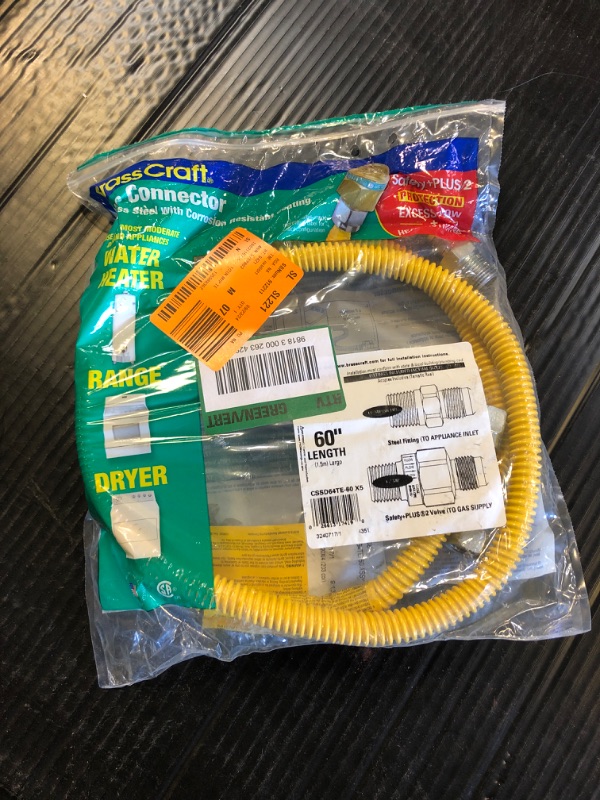 Photo 2 of 1/2 in. MIP x 1/2 in. MIP x 60 in. Gas Connector (1/2 in. OD) w/Safety+Plus2 Thermal Excess Flow Valve (53,200 BTU)