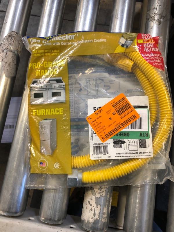 Photo 2 of 1/2 in. MIP x 1/2 in. FIP x 48 in. Gas Connector (1/2 in. OD) w/Safety+Plus2 Thermal Excess Flow Valve (106,000 BTU)