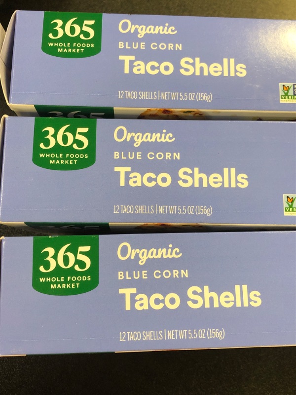 Photo 2 of 365 by Whole Foods Market, Organic Blue Taco Shells, 5.5 Ounce (Pack of 3) - Best by July 21 2024 