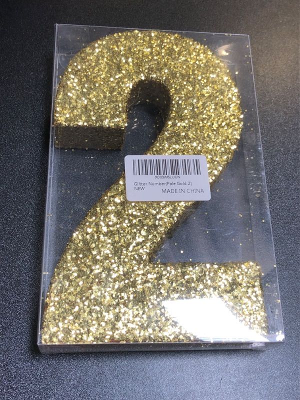 Photo 1 of Eploger Gold Glitter Numbers Sign 2 Birthday Decorations, Birthday Party Centerpieces for Table Decorations,Anniversary Birthday Table Toppers(7.8 Inch)