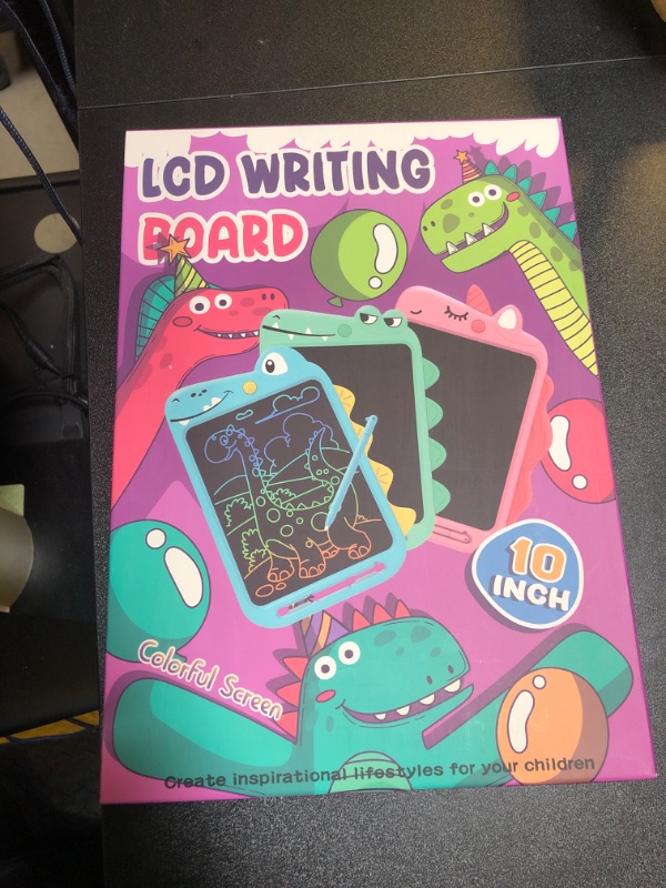 Photo 1 of BUKEBU Cartoon LCD Writing Tablet,10 inch Drawing Doodle Board with Colorful Screen, Erasable Reusable Graffiti Handwriting Tablet for 3-8 Y+ Boys Girls Gifts for Toddler Educational Learning Travel