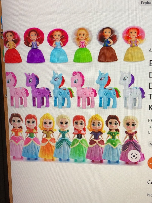 Photo 1 of Bicakza 20Pack Easter Princess Deformation Toys for Kids Unicorn Deformation Toy Cupcake Dolls Transformable Action Figure Doll for Kids Party Favor Gift