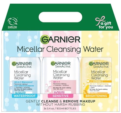 Photo 1 of Garnier SkinActive Micellar Water, Facial Cleanser and Makeup Remover Mini's 3 Pack, 1 Skin Care Gift Set
